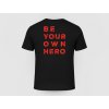 dlulu be your own hero panske fitness tricko cierna cervena