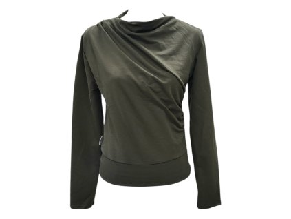 Tmavá olivová  Iris - delší - bavlna