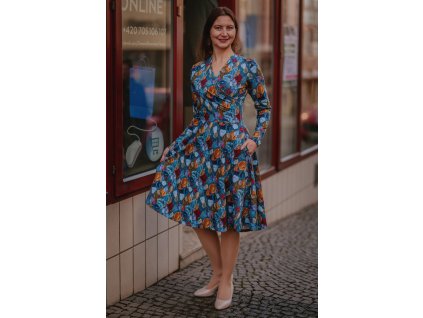 Lístečky do modra - Lilu - 100 cm