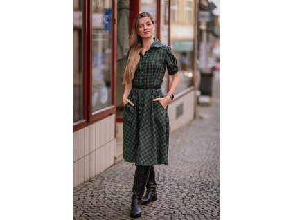 Zelené tartanové košilovky - Lara
