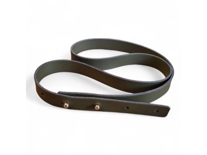 Olivový hladký - kožený pásek