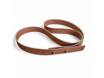 Koňakový hladký - kožený pásek