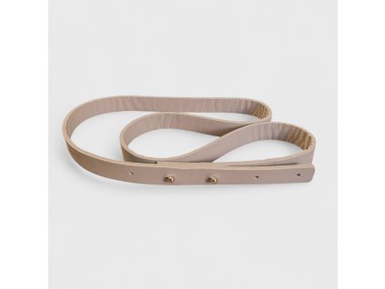 Šedo béžová - kožený pásek