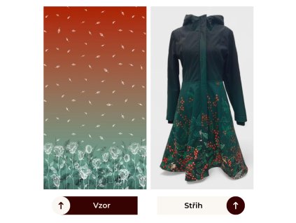 Růže cihlová+mint - Stella - PRODLOUŽENÁ varianta