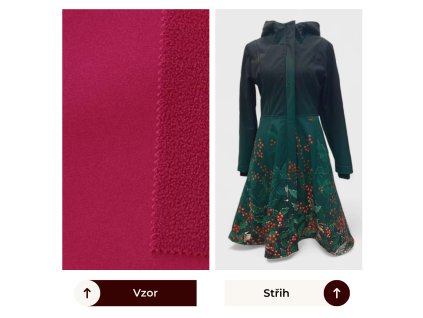 Temná červená - Stella - PRODLOUŽENÁ varianta