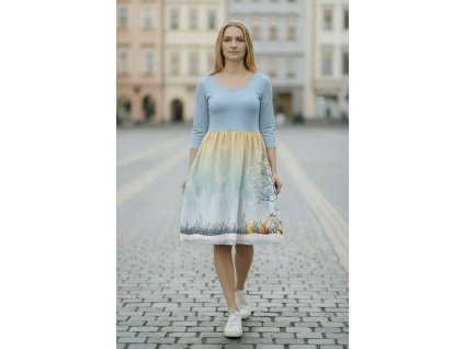 Zimní liška se světle modrou - Agnes