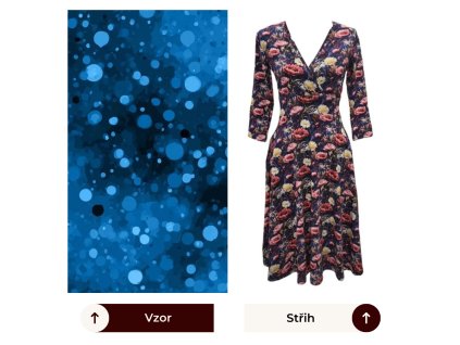 Modré bublinky - Amelie - 100 cm