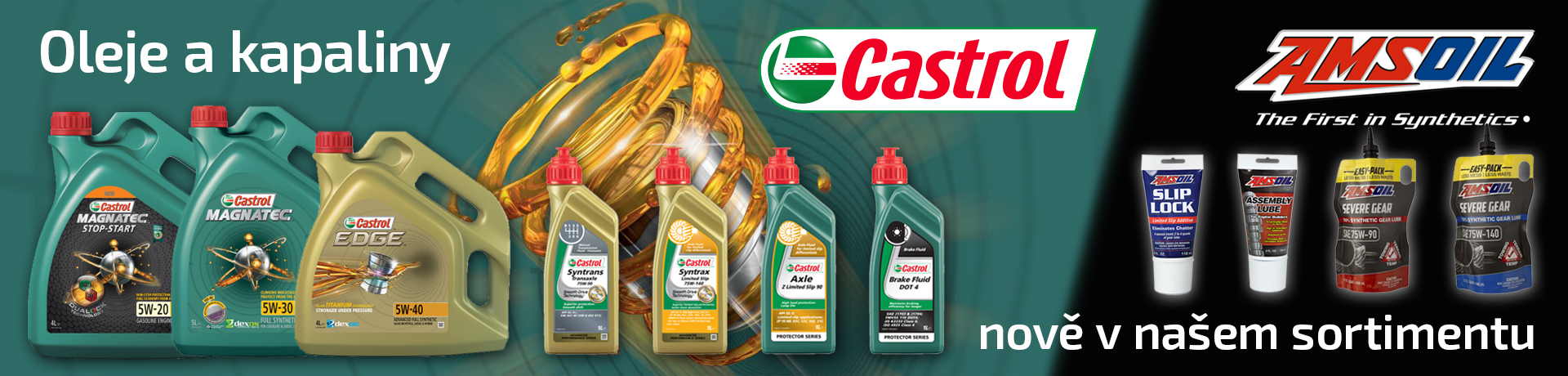 Oleje Castrol a AMSOIL