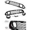 big mach1 style led upper grille ford mustang 2018 2023 jgdattack