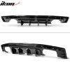 Rear Diffuser with Fins - Single/Quad Exhaust Tips - Gloss Black (CAMARO 16-23 all except ZL1)