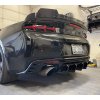 Rear Diffuser with Fins - Single/Quad Exhaust Tips - Gloss Black (CAMARO 16-23 all except ZL1)