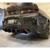Rear Diffuser with Fins - Single/Quad Exhaust Tips - Gloss Black (CAMARO 16-23 all except ZL1)
