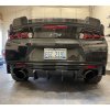 Rear Diffuser with Fins - Single/Quad Exhaust Tips - Gloss Black (CAMARO 16-23 all except ZL1)