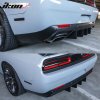 big v1 rear bumper diffuser with fins matte black dodge challenger 2015 2022 jgdattack 1