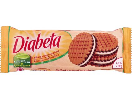 Sušienky DIABETA polomáčané plnené 60g