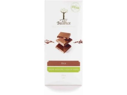 Čokoláda Balance mliečna 38% bez pridaného cukru DIA 85g