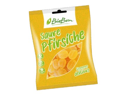 Cukríky Kyslé broskyne bezgluténové vegan BIO 100g