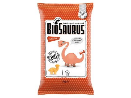 A2309 biosaurus kukuricne chrumky s kecupom bio 50g
