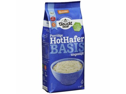 Kaša ovsená celozrnná horúca neochutená bez cukru bezgluténová BIO 400g