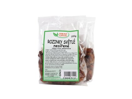 rozinky svetle nesirene 200g zp