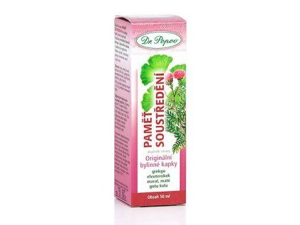 Kvapky bylinné Pamäť Sústredenie 50ml