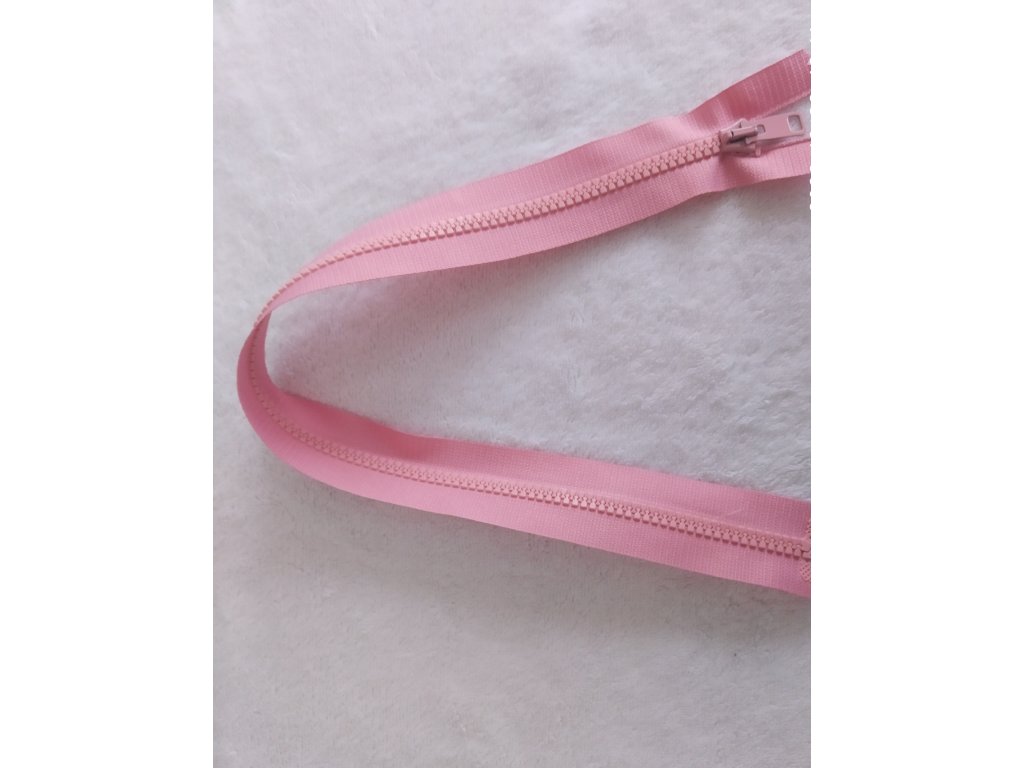 zip kostěný růžový plastový 50 cm