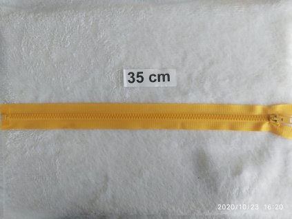 zip kostěný hořčice plastový 35cm