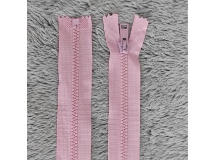 zip kostěný plastový růžový 55 cm