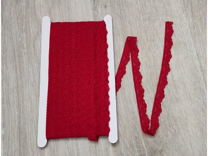 Krajka elastická červená 16 mm