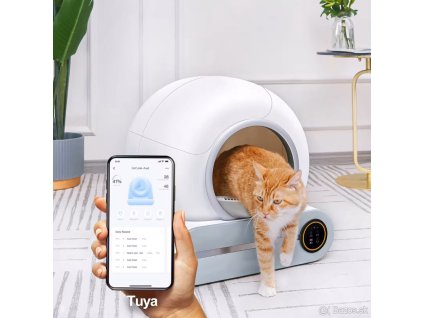 PetToilet Smart – Inteligentné WC pre mačky s aplikáciou a automatickým čistením  automatické mačacie WC s aplikáciou, vážením a samočistením