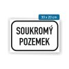 tabulka soukromy pozemek