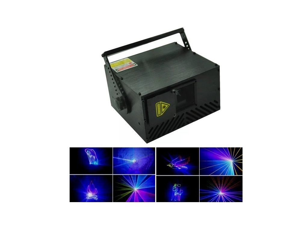 Profesionální laser RGB, 2 W modul 3in1, 30 kpps, ILDA, DMX, stmívatelný,  SD karta - SOH Sound & Lights s.r.o.