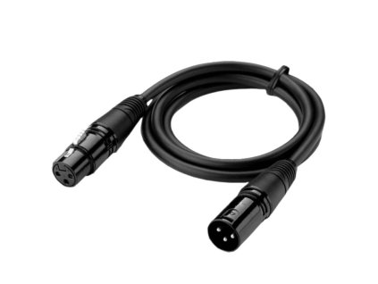 Kabel XLR-XLR, černé konektory, 1,5 m