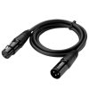 DMX cable 3pin black connectors
