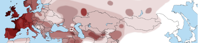 Genetický původ Čechů – DNA testy - mapa
