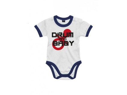 Dětské body Ringer bílá/modrá (Vyber velikost 6-12m)