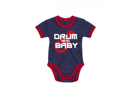 Dětské body Ringer modrá/červená (Vyber velikost 6-12m)