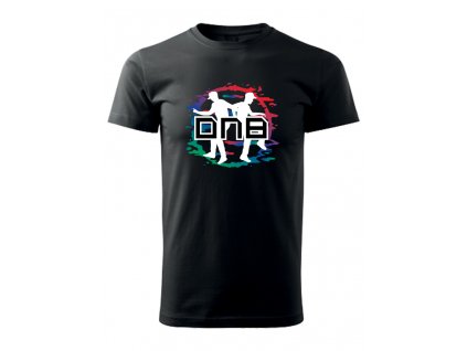 Pánské tričko DNB DANCERS černé / bílé (Velikost 3XL, Barva Černá)