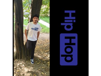 Unisex bílé tričko Hip Hop Basic