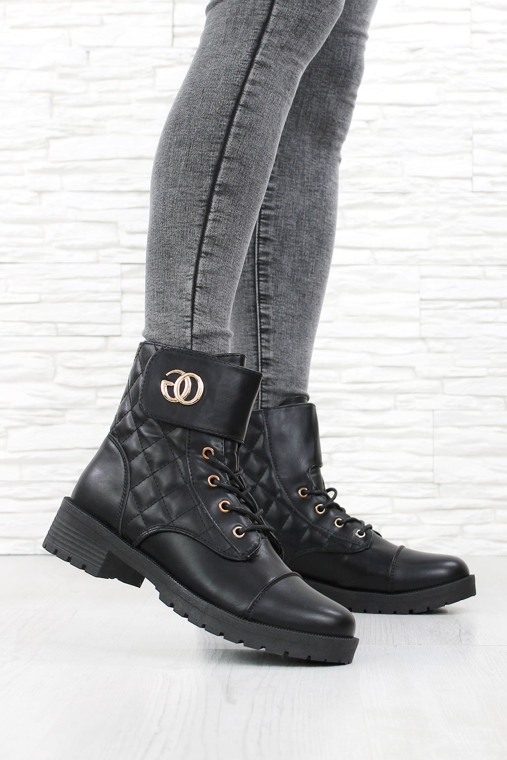 Dámské kotníkové boty D2220-1B