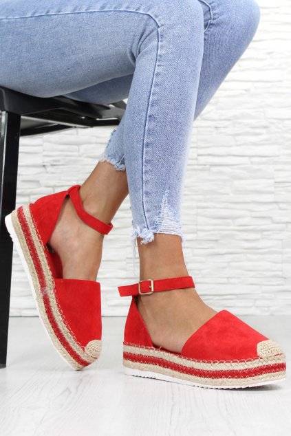 Červené espadrilky 6802 2R (2)