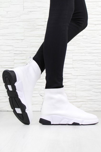 Bílé ponožkové tenisky 905WH (2)