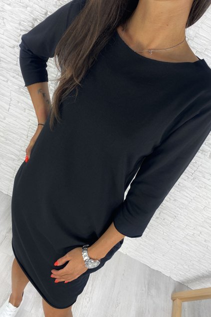 Černé šaty L XXL DL9872B (1)