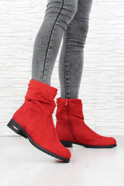 Červené kotníkové boty SG 620R (1)