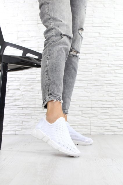 NB292 2 WHITE Perforované tenisky (3)