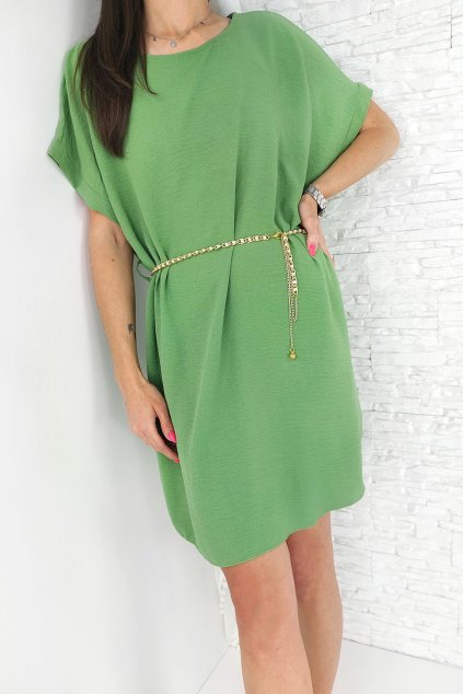 Dámské zelené šaty LA 3221L (1)