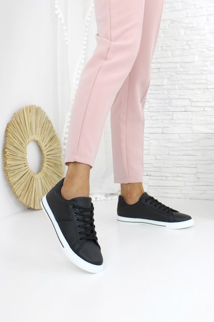 Černé sneakers tenisky SJ2360 1B (1)