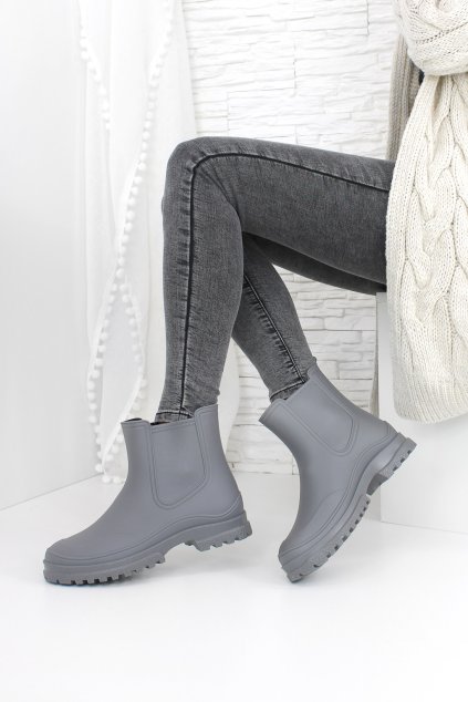 Nízké šedé holínky J1205G (1)