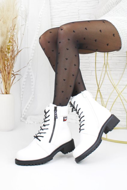 Bílé kotníkové boty SG 753 5WH (1)