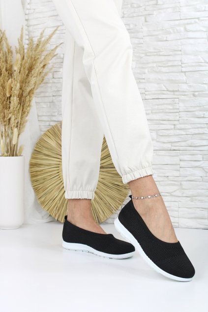 Černé slip on KAB385-1B  2. jakost